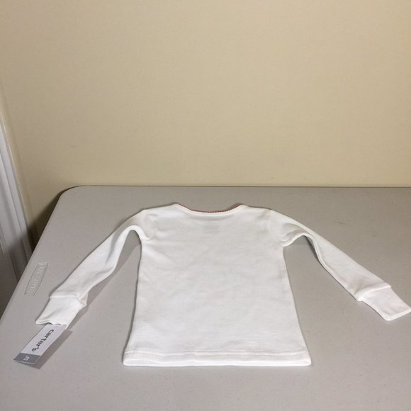 Girls Carter's Santa Says Holiday Long Sleeve Waffle Knit Shirt Size 2T - Picture 6 of 6